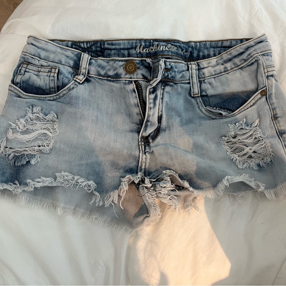 Low Rise Denim Shorts Lightwash